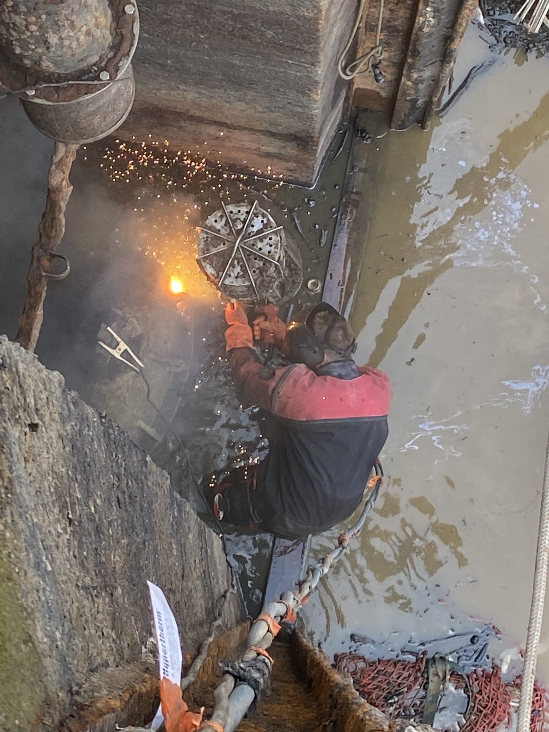 découpe d'un corps de vanne