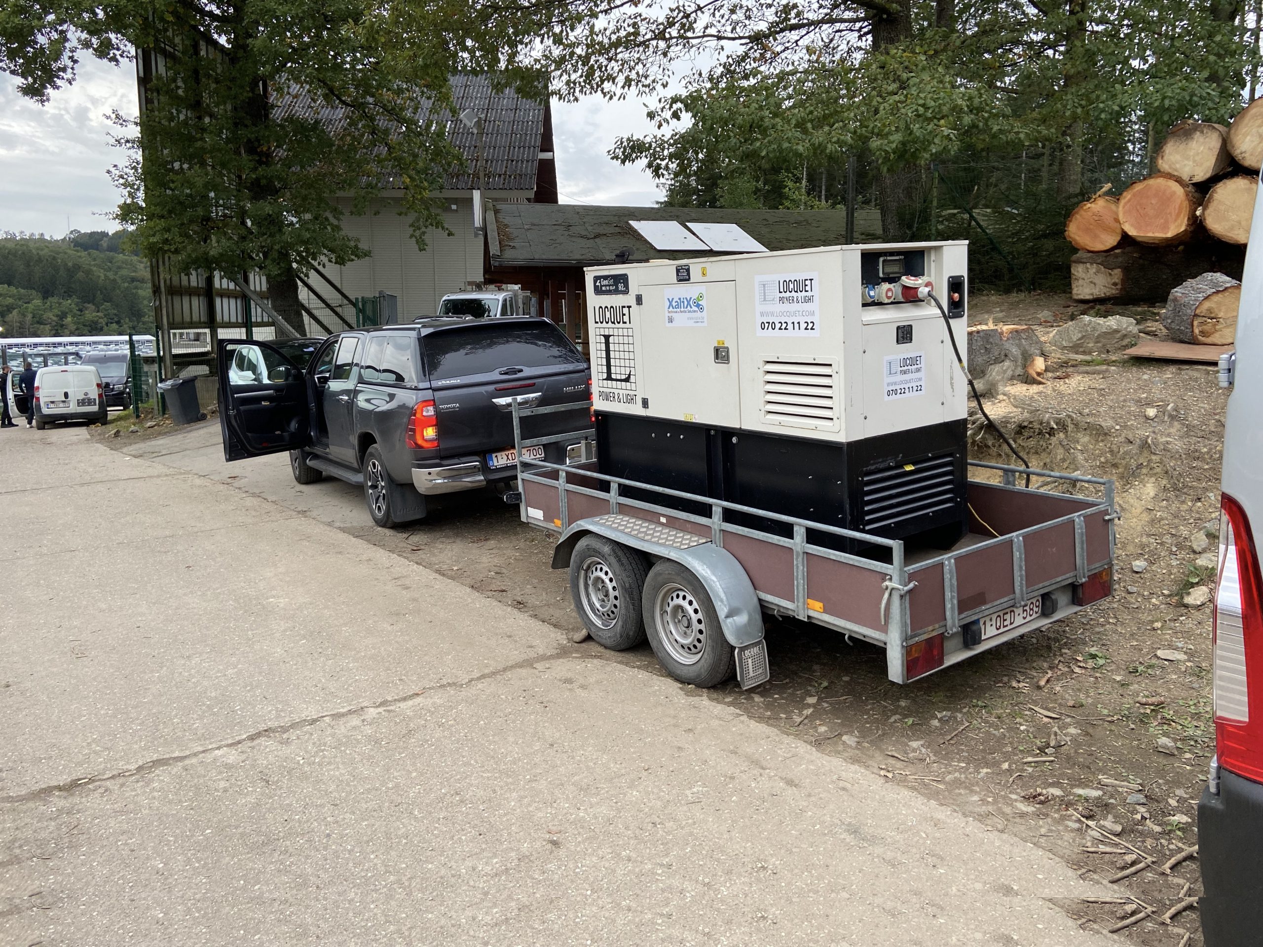 groupe sur remorque avec transformateur, pour les urgences